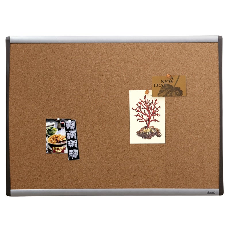 Quartet Cork Board, 17" x 23" Bulletin Board, Corkboard, Black/Silver Frame (79373) - Image 3
